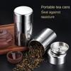 Large Capacity Tea Jar Stainless Steel Storage Box Portable Tea Tin  for Home&Travel