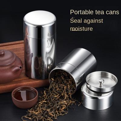 Hiqh Quality Stainless Steel Tea Tin 400ml/550ml Moisture-proof Tea Jar Large Capacity Storage Box for Home&Travel