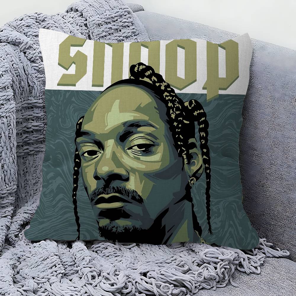 Famous Hip-Hop Rapper S-Snoop D-Dogg Pillow Anime Pillow Sofa Bed Head Pillow Cover Cushion Cover 45X45 Cm Fashion