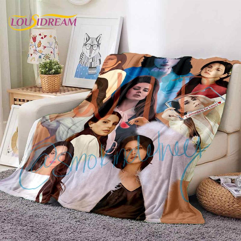 Coperta morbida in flanella, coperta da lancio, coperta confortevole per picnic, letti, divano, casa, camera da letto, del cantante Lana Del Rey, Lizzy Grant