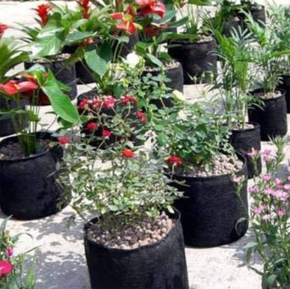 STK Nonwoven Fabric Planter Pots with Handles, Planter Bags for Cultivation and Garden Use (40*35cm (12 Gallon), Set of 10)