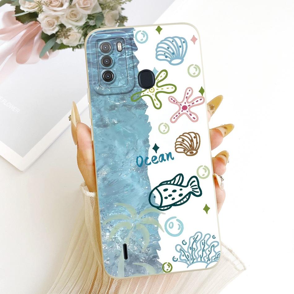 For Itel S16 Vision 1 Pro Fashion Dusk Beach Painting Phone Case For Itel Vision 1 Pro ItelS16 Soft Silicone Cover Bumpers