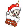 Christmas Dog Ornament Acrylic Christmas Tree Hanging Pendant Sign Statue Decorations 2023 New Year Gift Party Supplies