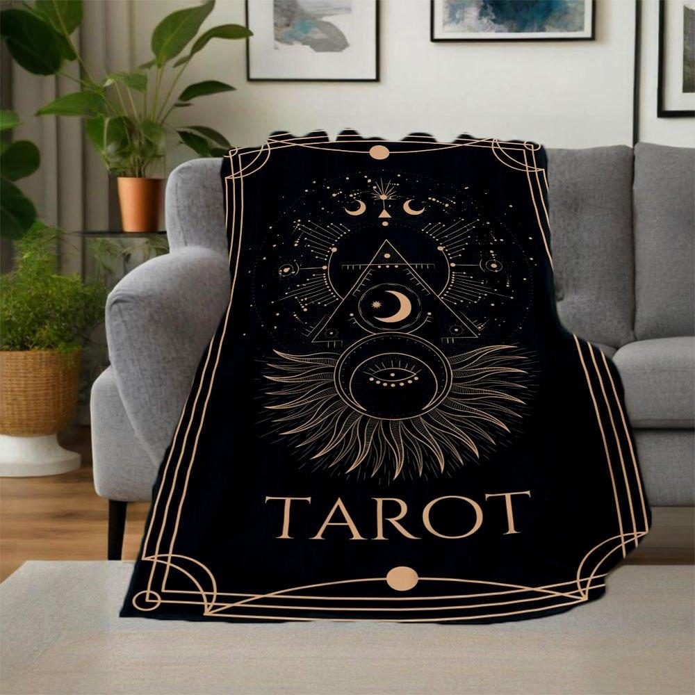 "Divine Guidance: The Ultimate Tarot Deck for Insightful Predictions"Blanket Flannel Throw Blanket for Sofa, Bed, Travel, Camping, Office