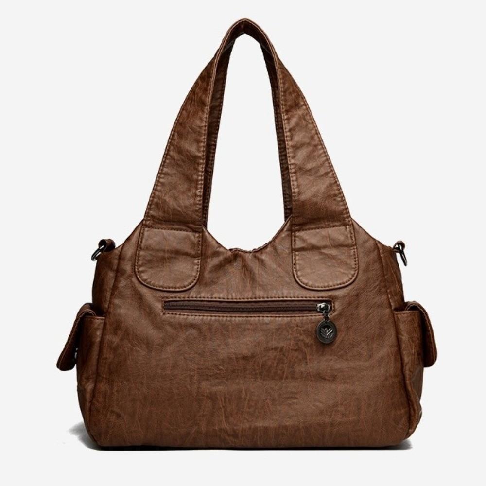 Fashion Pu Leather Handbags Soft Large Capacity Tote Bags Multifunctional Retro Crossbody Bag Women