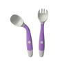 Heat Resistant Food Flexible PP Baby Rotatable Coaching Spoon & Fork Feeding Spoons