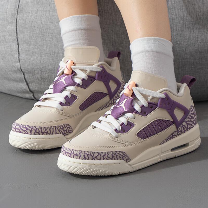 Air Jordan Spizike Low GS Let's Play Legend Marrone Chiaro Polvere Viola Vela Tinta Cremisi FQ3950-200