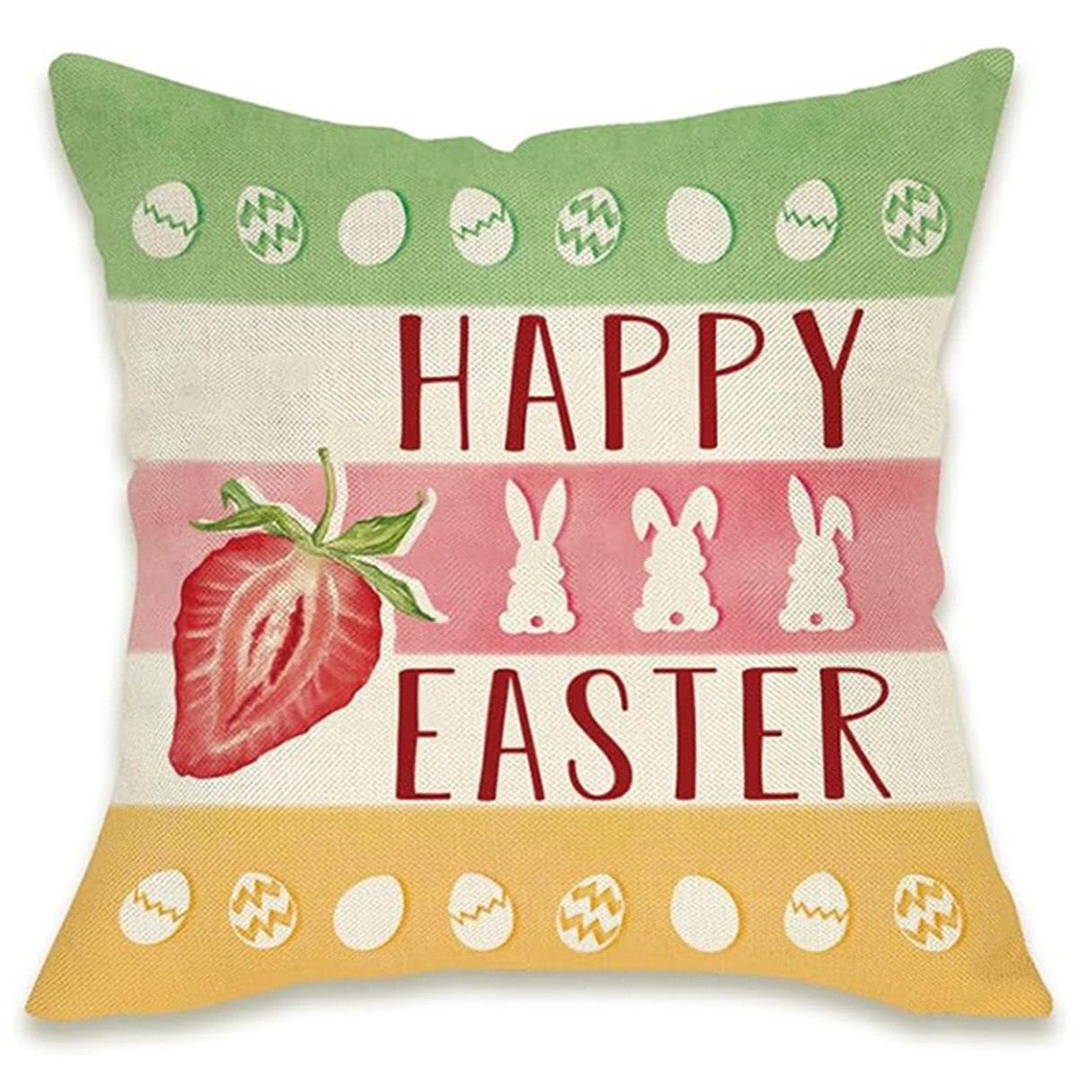 

Easter Bunny Letter Pattern Pillow Cover Line Print Car Sofa Decorative Cushion Cover Premium Durable Quality Useful 45 * 45Cm
