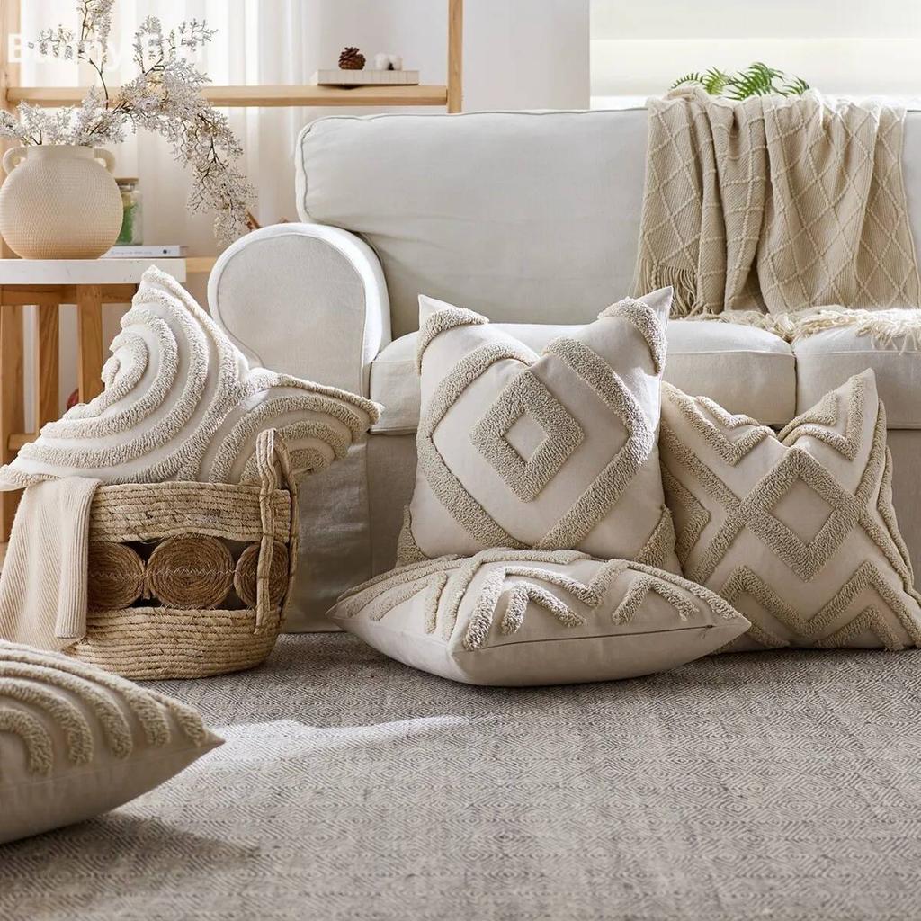 2 Stück Boho Chic Gewebte Abstrakte Kissenbezüge Getuftete Weiche Luxus Dekorative Kissenbezüge Für Sofa Bett Wohnzimmer Ästhetisch