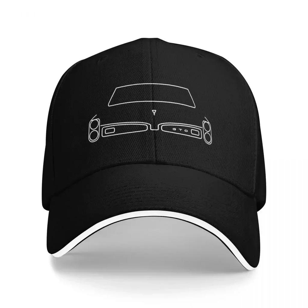Pontiac GTO outline graphic (white) Baseball Cap Luxury Cap Uv Protection Solar Hat Luxury Brand Caps For Men Women's