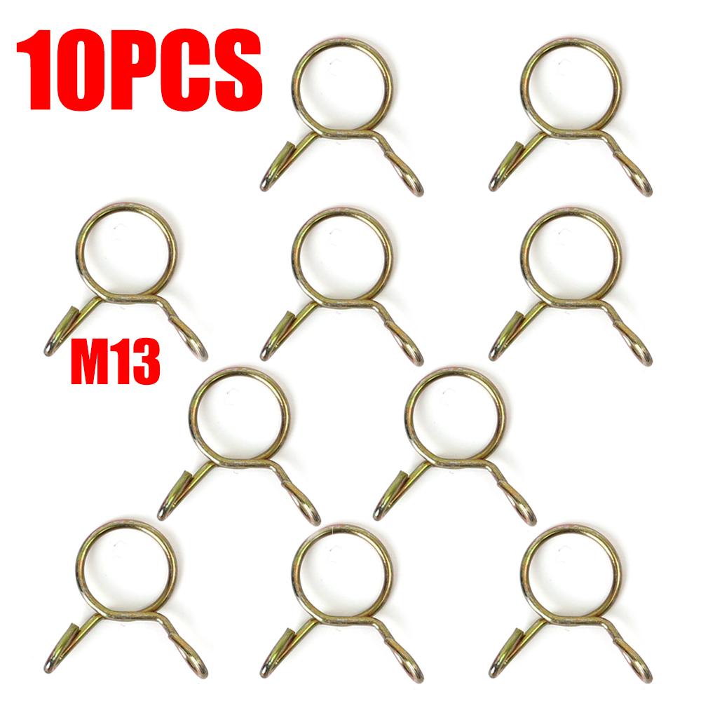 10Pcs 5/6/7/8/9/10/11/12/13/14mm Stainless Steel Spring Hoop Hose Clamp Adjustable Oil Hose Water Pipe Fixed Clip Home Hardware