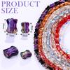 Bamboo Glass Beads AB Color Faceted Flat Curved Waist Column Crystal Loose Spacer Bead for DIY Crafts Earring Bracelet Jewelry