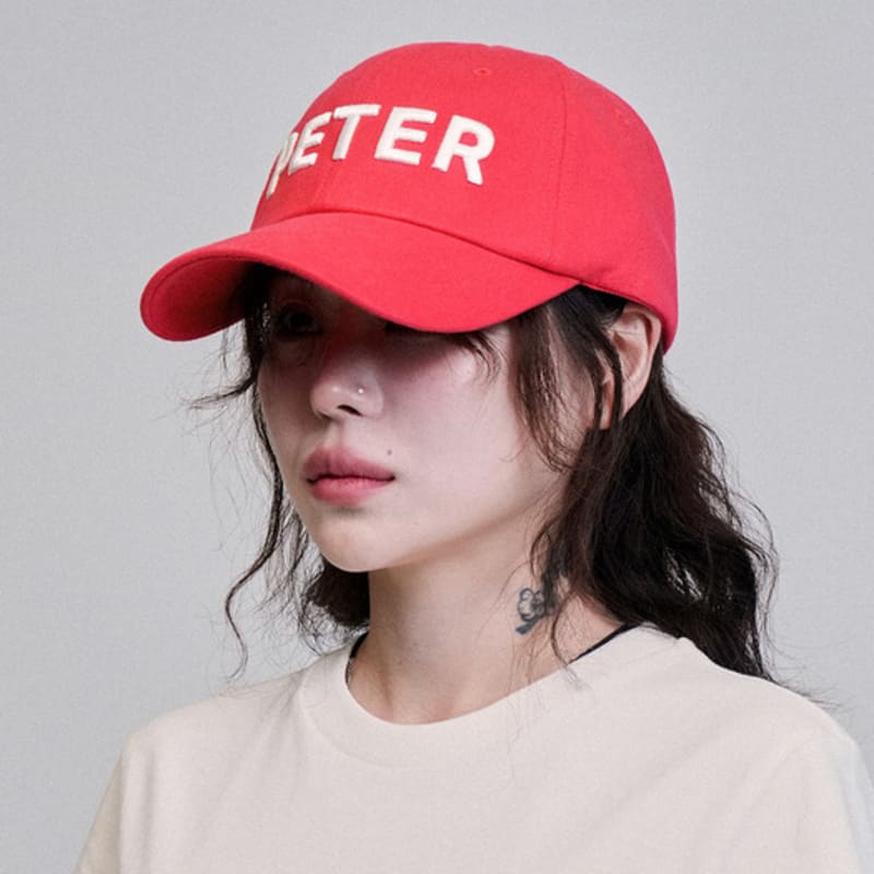

MY NAME IS PETER PETER BALL CAP - RED OS