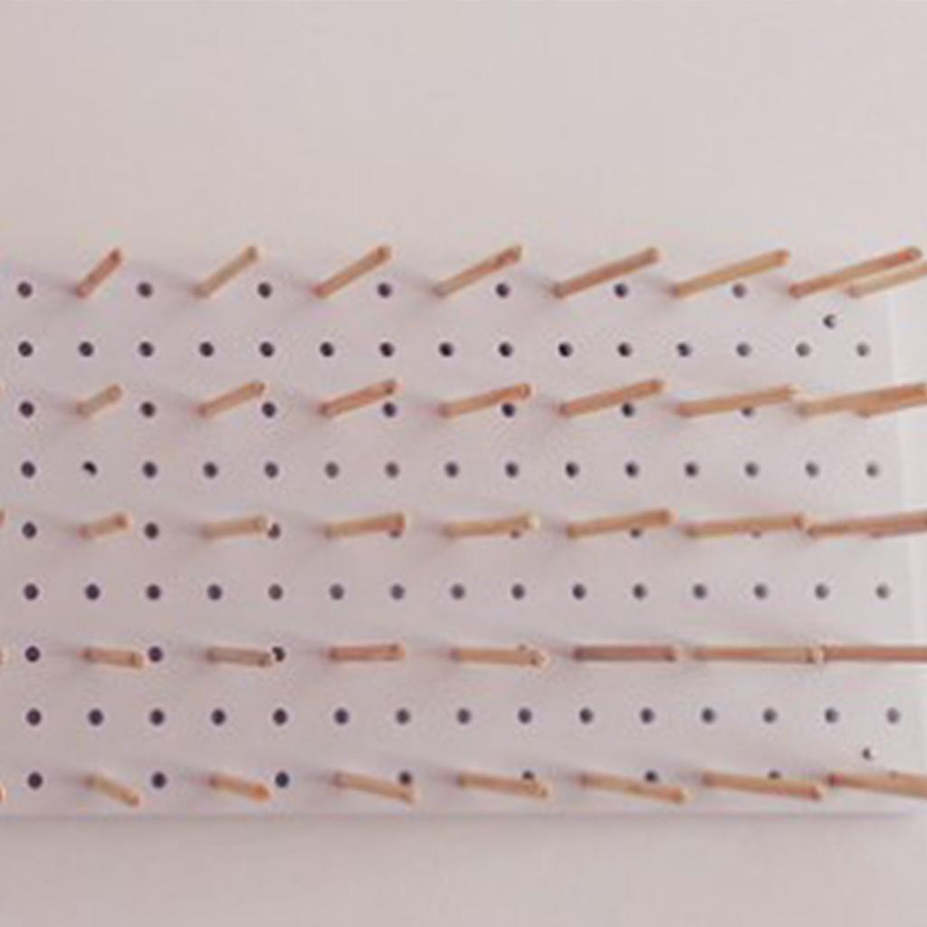 Self Adhesive Sewing Pegboard with 25 Wood Hook 11.8x11.8in Multifunctional Pegboard Organizer