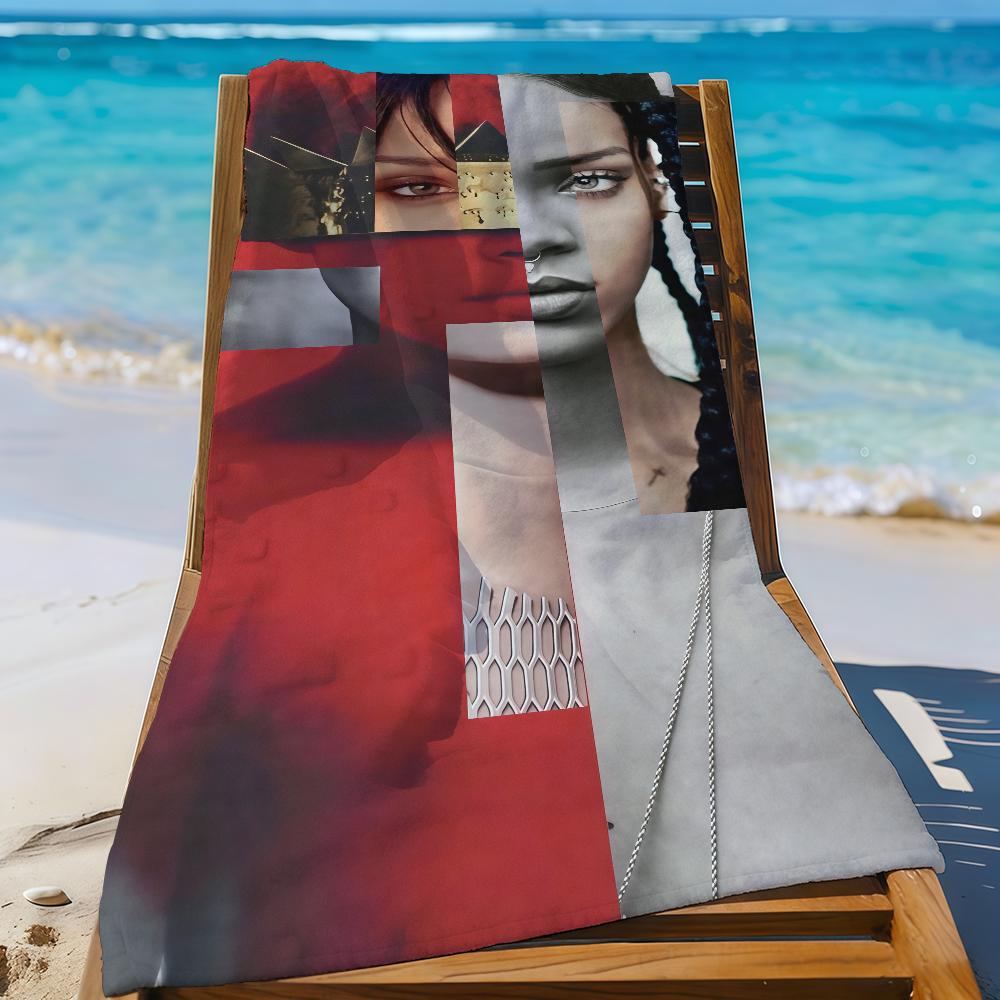 Singer R-Rihanna-S Towel Sports Quick Dry Travel Camping Gear Sandproof Soft Light Large Beach Towel