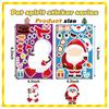 8 ks Vánoční Puzzle Samolepky Dětské Kreslené Santa Sněhulák Vánoční Stromeček Samolepky Party Dekorace DIY Skládání Voděodolné Samolepky