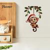 Creative Wall Ornaments Cute Hanging Monkey Switch Sticker for Christmas/Halloween Decor, Self-Adhesive Light Sticker, Removable PVC Halloween Socket