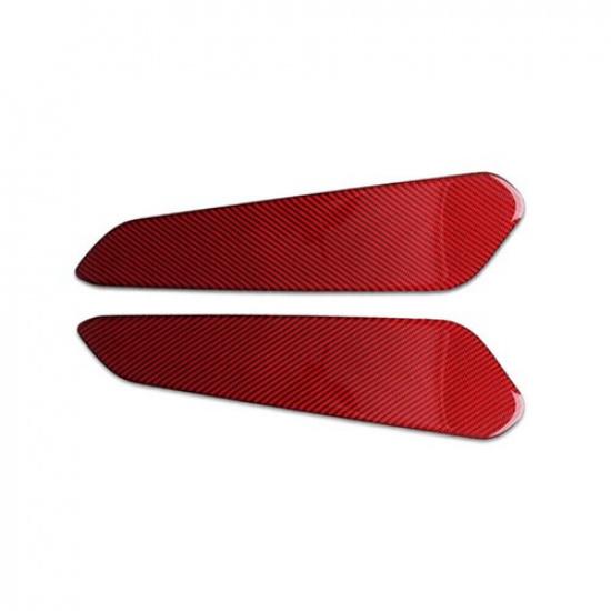 Red Carbon Fiber Gear Shift Panel Side Decal Trim Cover For Porsche Macan 15-19