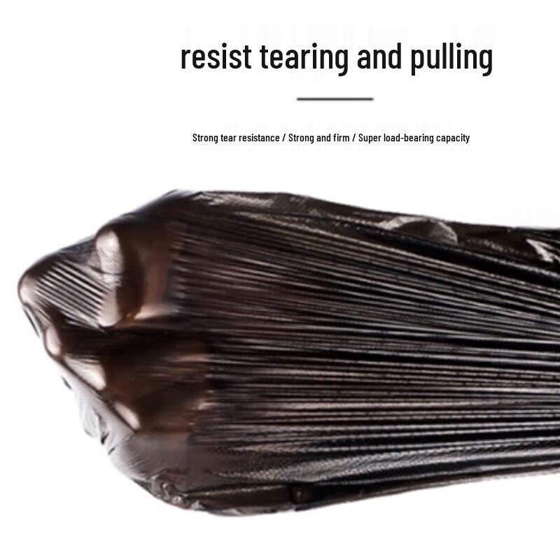 Yueyu Large Black Commercial Flat-Top Garbage Bags (90x100cm)