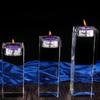 Modern Crystal Candle Holders Glass Butter Lamp Holder Creative Candlestick Ornaments  Indoor