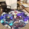 1PC Gaming Controllers Office Round Area Rug, Indoor Mat Suitable ForOffice, Under Office Chairs Bedroom Living Room Home Decor, Room Deco, D131