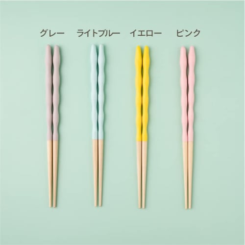 Kumokumo Chopsticks, Dishwasher Safe, Natural Wood, 18cm, Unisex, Ages 7-9, Cloud Design, Pink, Made in Japan, G-64691