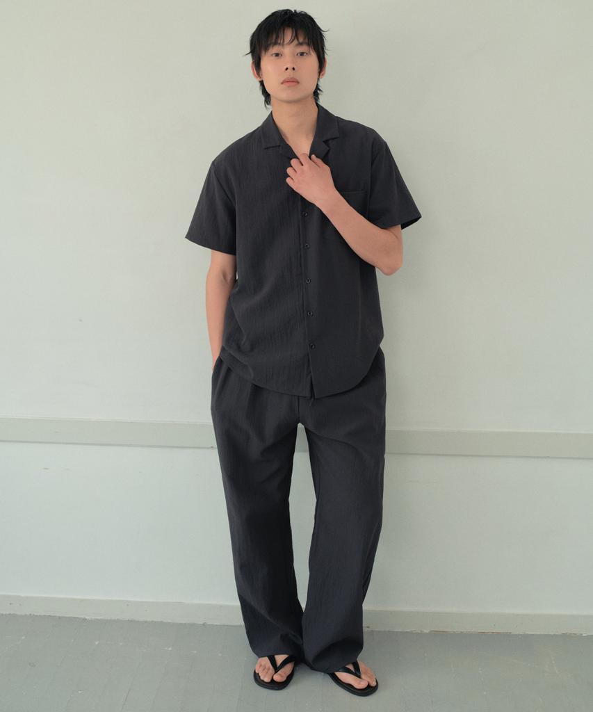 Wednesday Oasis Yoru Elastic Banding Semi-Wide Pants_Charcoal(Wb6Pt21)