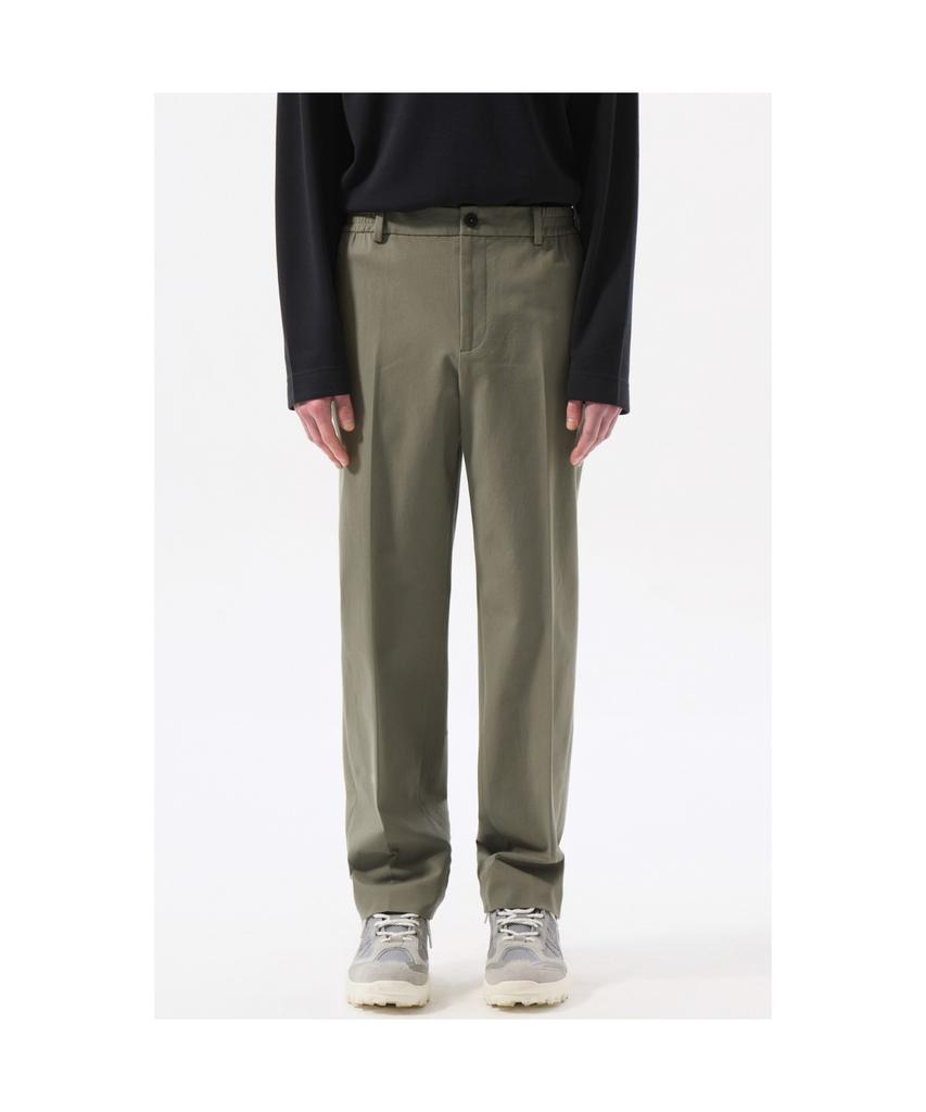 Keoseuuteommellou Khaki Tapered Fit Cotton Pants_Cwpas25111Khx