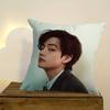 Singer Kim T-Tae-Hyung Office Cushion Pillowcase Car Cushion Cover45X45Cm Lumbar Pillowcase Sofa Pillowcover