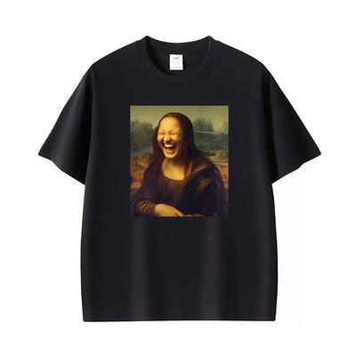 Mona Lisa Funny Meme Artist Graphic T Shirts Unisexs Clothes Cool Vintage Streetwear Tshirts Summer Oversized Casual Tshirt Tops