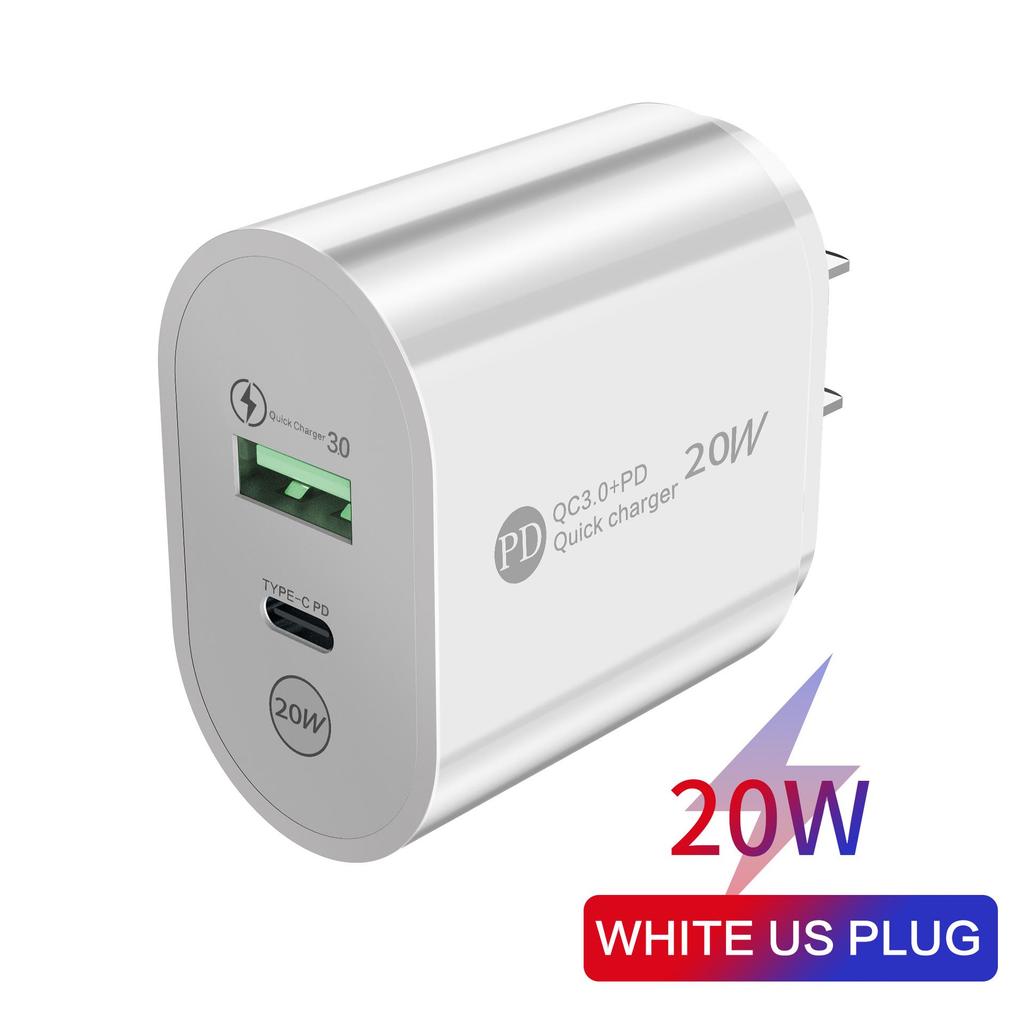 12W PD Fast Charger 2.4A EU/US Plug Type-C Adapter