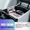 Armrest Storage Box for 2025 Hyundai Tucson Center Console Organizer Tray Secondary Car Storage Interior Car Box ABS Accessories