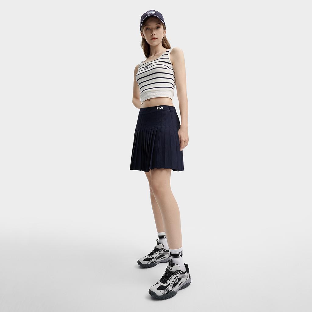 Fila Classic Versatile Dynamic Sports Fashion Casual Skirt Women Skirts Secret-Mirror-Blue F11W439306FDB