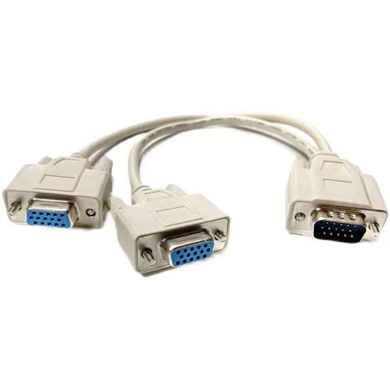 VGA одна точка и два провода 0,3 метра VGA3 + 6 монитор видео кабель один оборот два гнезда видео машина кабель данных кабель