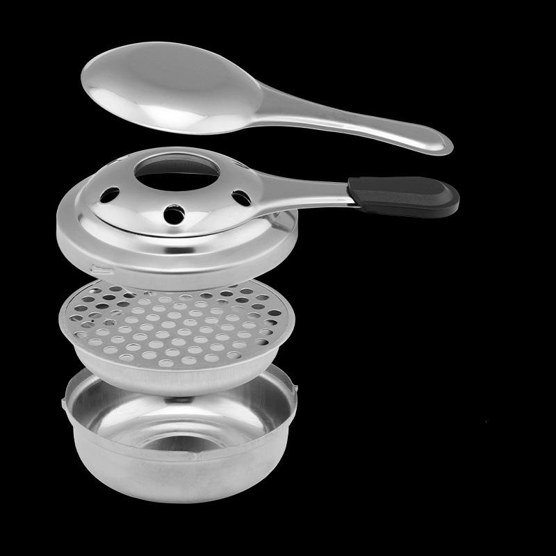 1 Uds. Estufa de Alcohol de acero inoxidable, herramientas de Camping, estufa de cocina para té, Mini estufa para exteriores, estufa de Alcohol sólido a prueba de viento