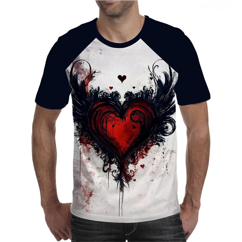 Trendy Letters Graphic T Shirts For Men Summer Fashion Hip Hop 3D Printed Crew Neck Tshirts Casual Streetwear Oversized Tees