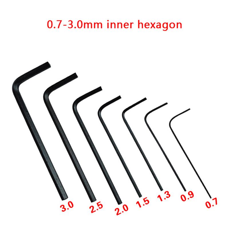 7Pcs/Set Alloy Steel Hexagon Wrench Hexagon Key Allen Wrench Hand Repair Tools 0.7Mm/0.9Mm/1.3Mm/1.5Mm/2Mm/2.5Mm/3Mm