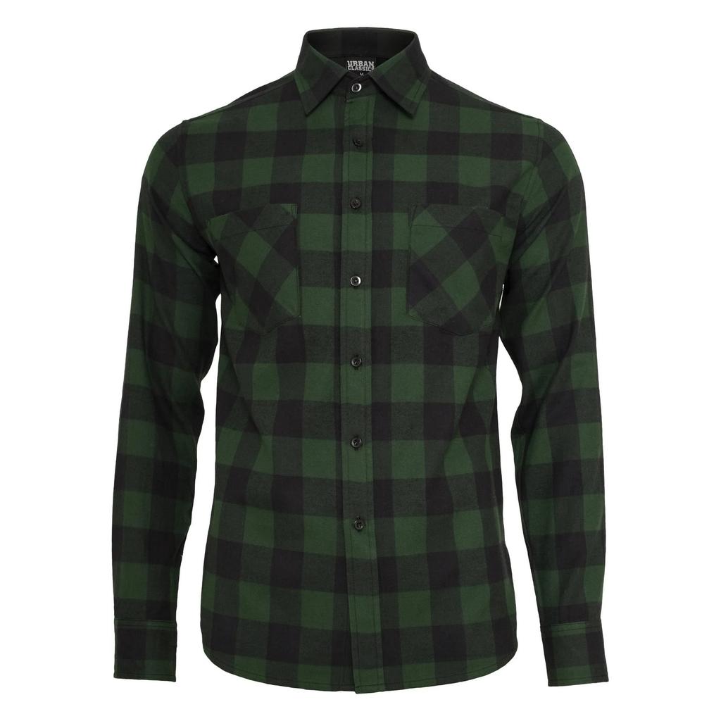Urban Classics Mens Checked Flannel Shirt
