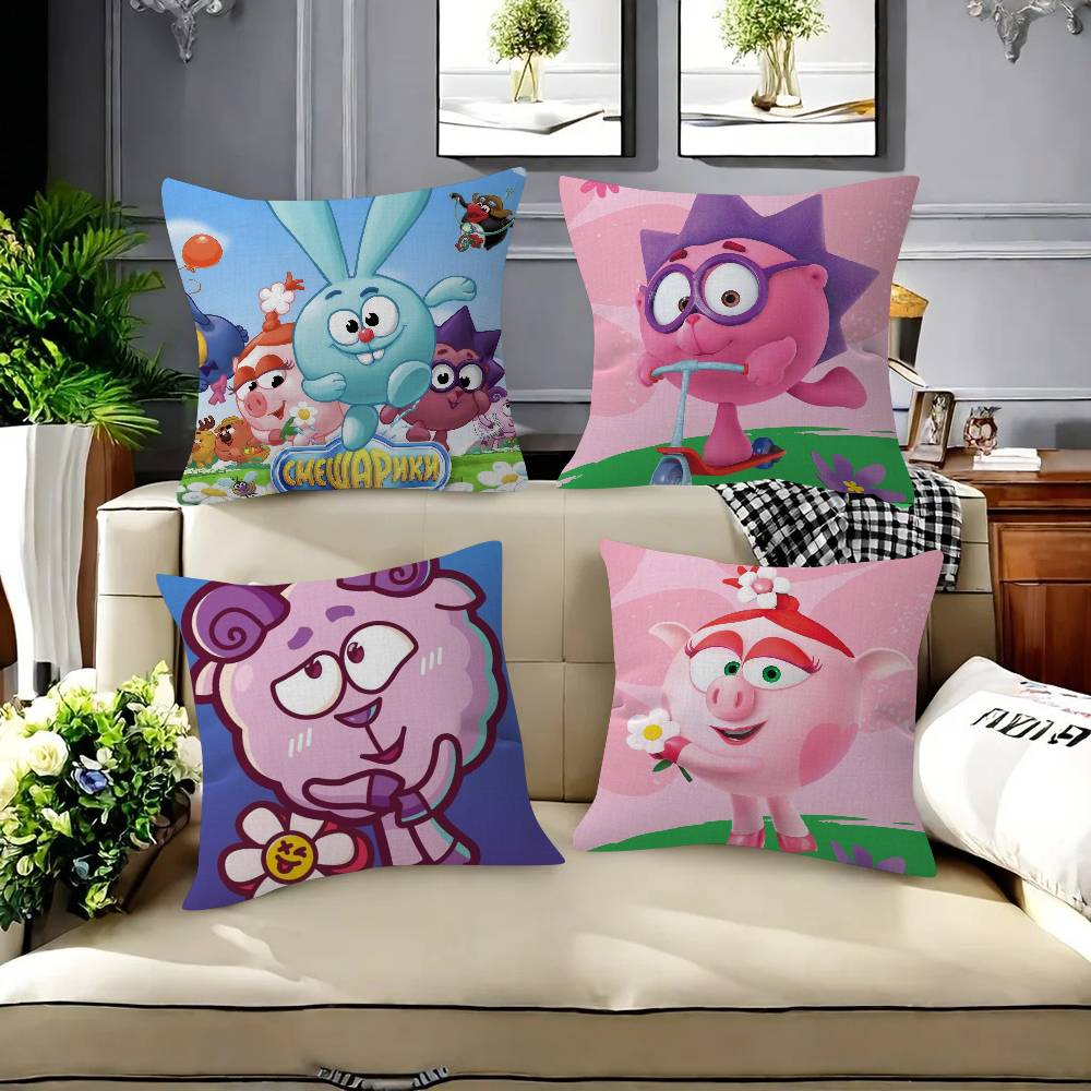 Cuscino Rettangolare Divertente Cartone Animato Carino kKikoRiki Smeshariki Chiko Copricuscino Decorativo Federa per Cuscino Custodia per Cuscino Stampata per Divano