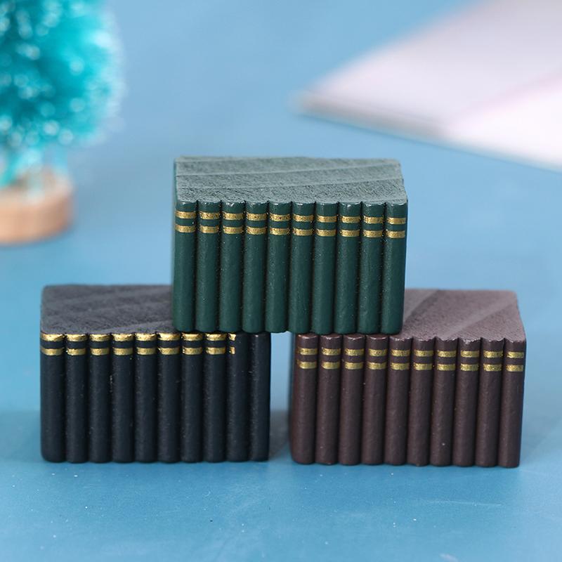 1:12 Dollhouse Miniature Wooden Book Model Accessories For Furniture Decor Toys