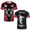 Maglia Stampata Tupac Street Hip-hop Rapper alla Moda T-shirt a Maniche Corte Uomo e Donna Sport all'Aperto Traspirante Uniforme da Calcio