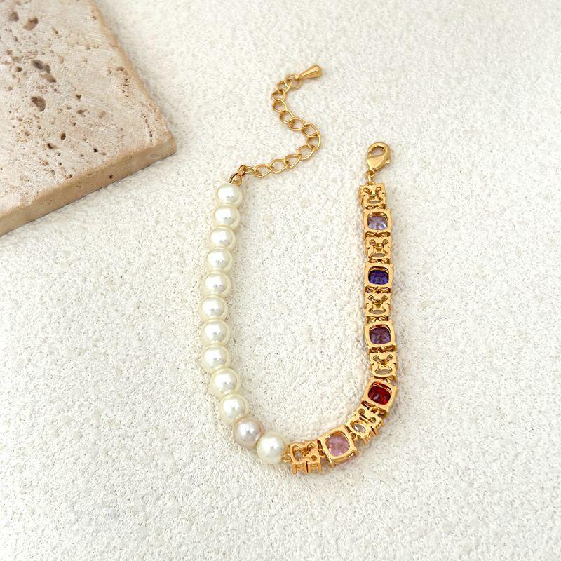 Fashion Commuter Full Diamond Color Zircon Versatile Bracelet For Women