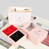 1Set 6 Rose Gift Box Window Jewelry Box Ring Box Necklace Earrings Thanksgiving Valentine Gift Box (No Jewelry)