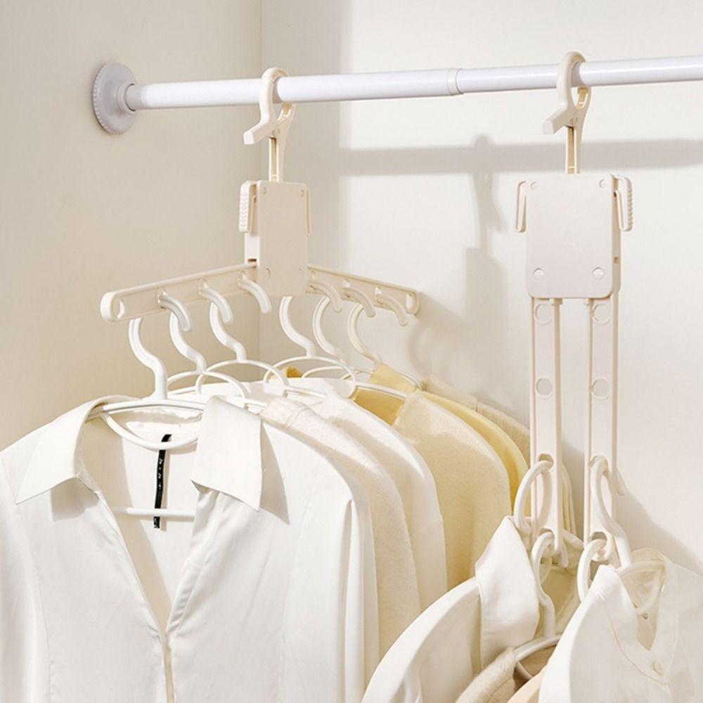 Durable Foldable Clothes Hanger 8-Hole Portable Portable Hanger Windproof Multi-Function Clothes Hook Home & Travel