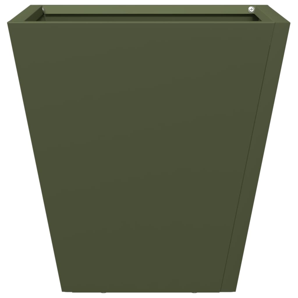 Olive Green Plant Pot 30x30x30 Cm Steel