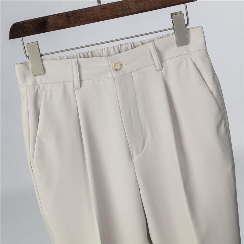 Pants Men's Spring and Autumn New Men's Pants Drop Sense Trousers Men's Vertical Anti-Wrinkle Straight Versatile Suit High Waist Pants