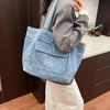 Fauler Wind Denim Umhängetasche Große Kapazität Pendler Umhängetasche Damen 2025 Sommer Nischen Design Reise Tragbar