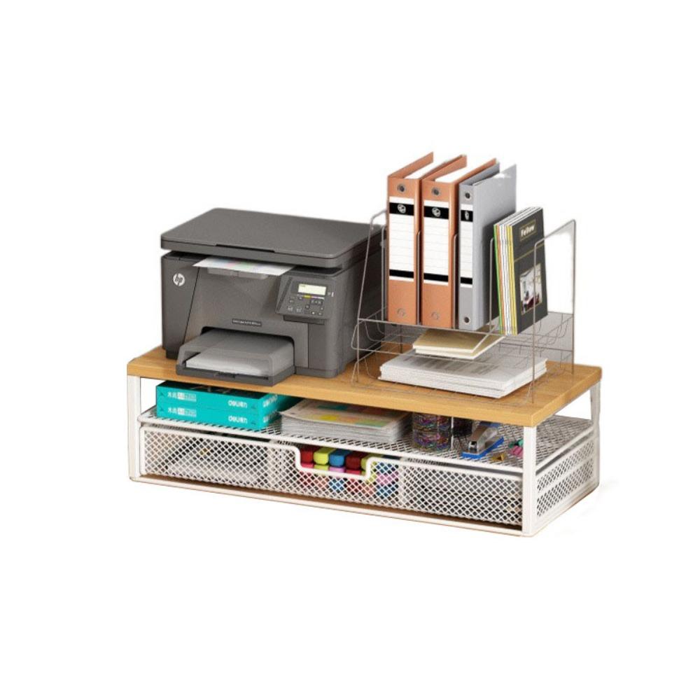 With Drawer Desk Monitor Riser 2-Tier Design Pull Out Storage Drawer Computer Desk Organizer Home