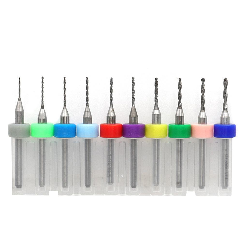 10PCS Carbide PCB Drill Bit Kit For Precision Metal & Circuit Board Work Power Tool Accessories