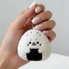 Rice and Vegetable Rice Ball Seal Plush Keychain Bag Charms Fluffy Soft Seal Doll Pendant Cute Jewelry Gift Seal Plush Key Ring